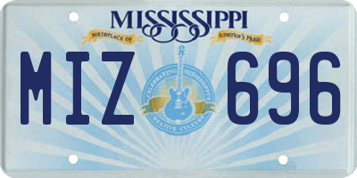 MS license plate MIZ696