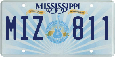 MS license plate MIZ811