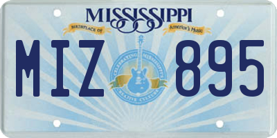 MS license plate MIZ895