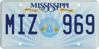 MS license plate MIZ969