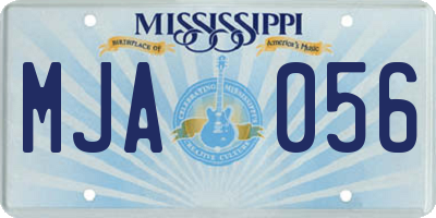MS license plate MJA056