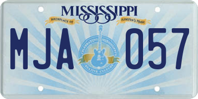 MS license plate MJA057
