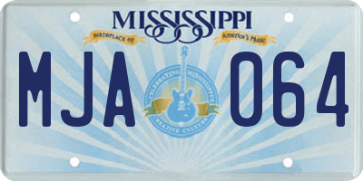MS license plate MJA064