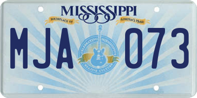 MS license plate MJA073