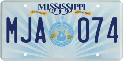 MS license plate MJA074