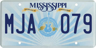 MS license plate MJA079
