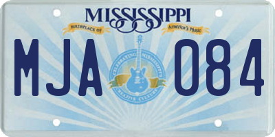 MS license plate MJA084