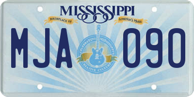 MS license plate MJA090