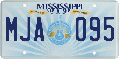 MS license plate MJA095