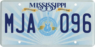 MS license plate MJA096
