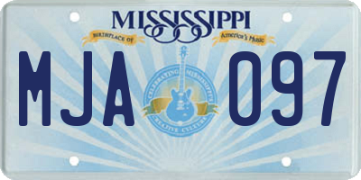 MS license plate MJA097