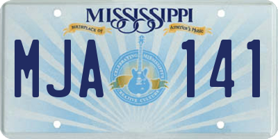 MS license plate MJA141