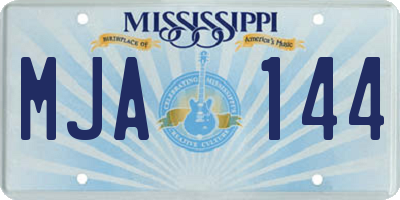 MS license plate MJA144