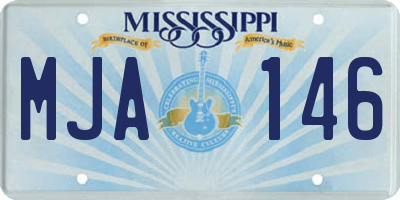 MS license plate MJA146