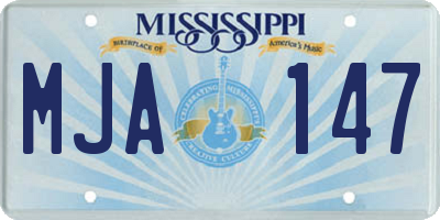 MS license plate MJA147