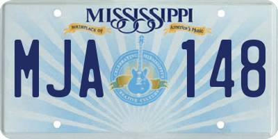 MS license plate MJA148