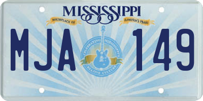MS license plate MJA149