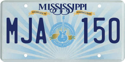 MS license plate MJA150