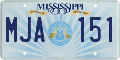 MS license plate MJA151