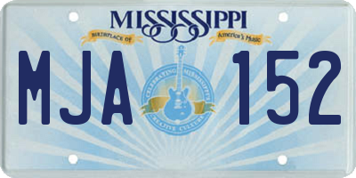 MS license plate MJA152