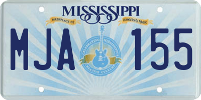 MS license plate MJA155