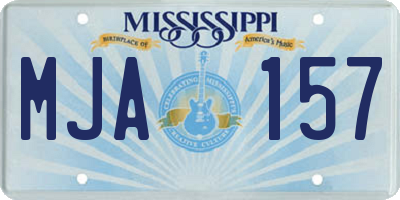 MS license plate MJA157