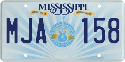 MS license plate MJA158
