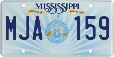 MS license plate MJA159
