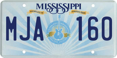 MS license plate MJA160