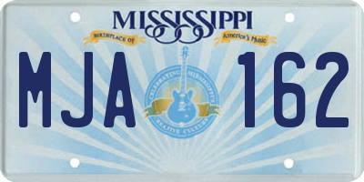 MS license plate MJA162