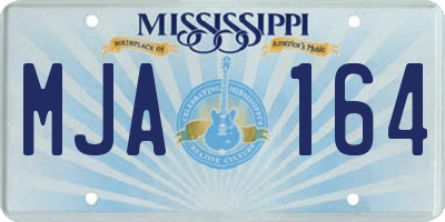 MS license plate MJA164
