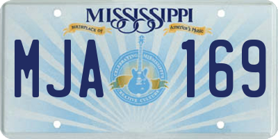 MS license plate MJA169