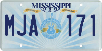 MS license plate MJA171
