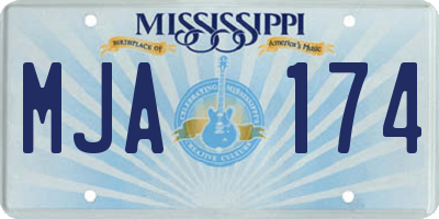 MS license plate MJA174
