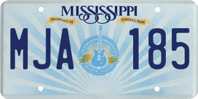 MS license plate MJA185