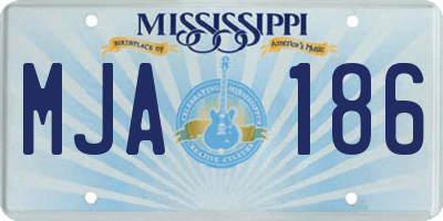 MS license plate MJA186