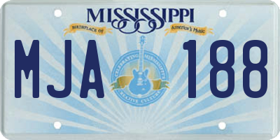 MS license plate MJA188