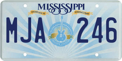 MS license plate MJA246