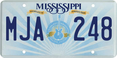 MS license plate MJA248