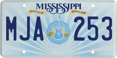 MS license plate MJA253