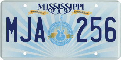 MS license plate MJA256