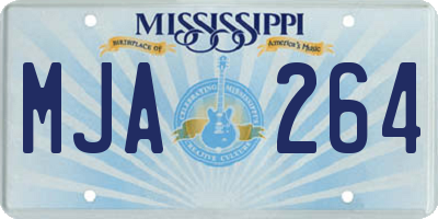 MS license plate MJA264