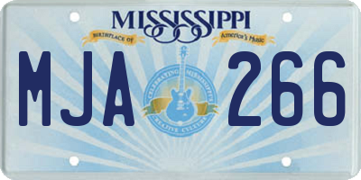 MS license plate MJA266