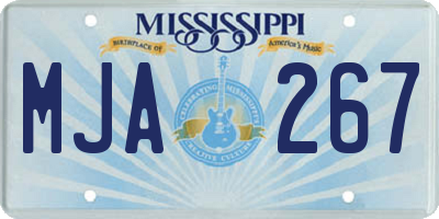 MS license plate MJA267