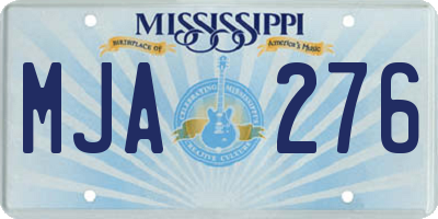 MS license plate MJA276