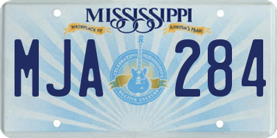 MS license plate MJA284