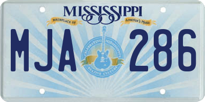 MS license plate MJA286