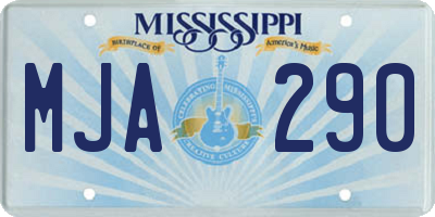 MS license plate MJA290