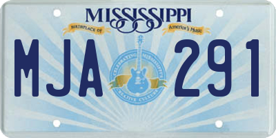 MS license plate MJA291