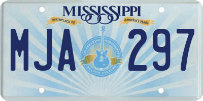 MS license plate MJA297